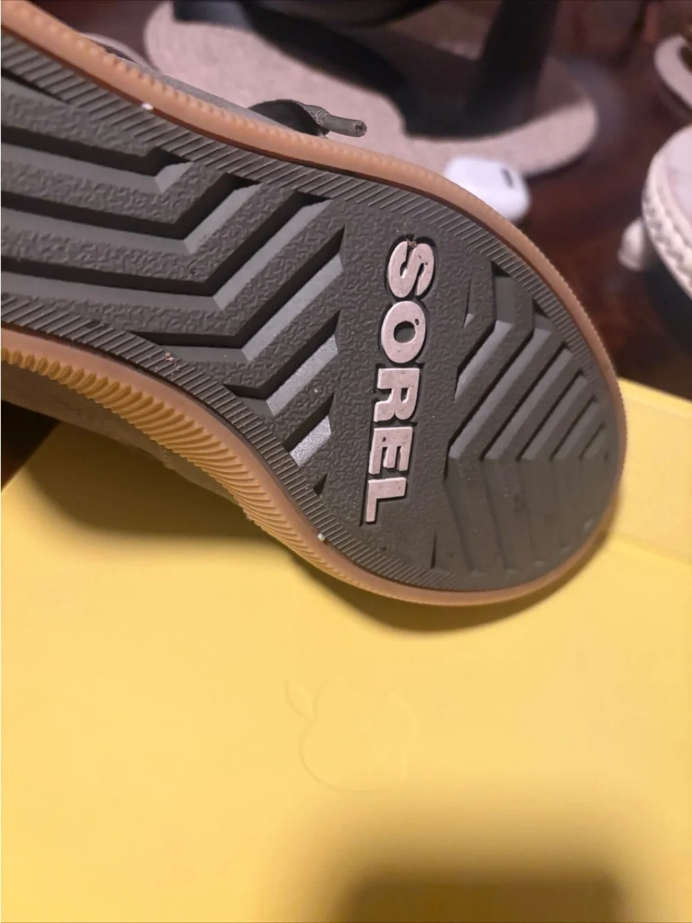 Sorel Olive Green Suede Lace-Up Wedge Size 8.5